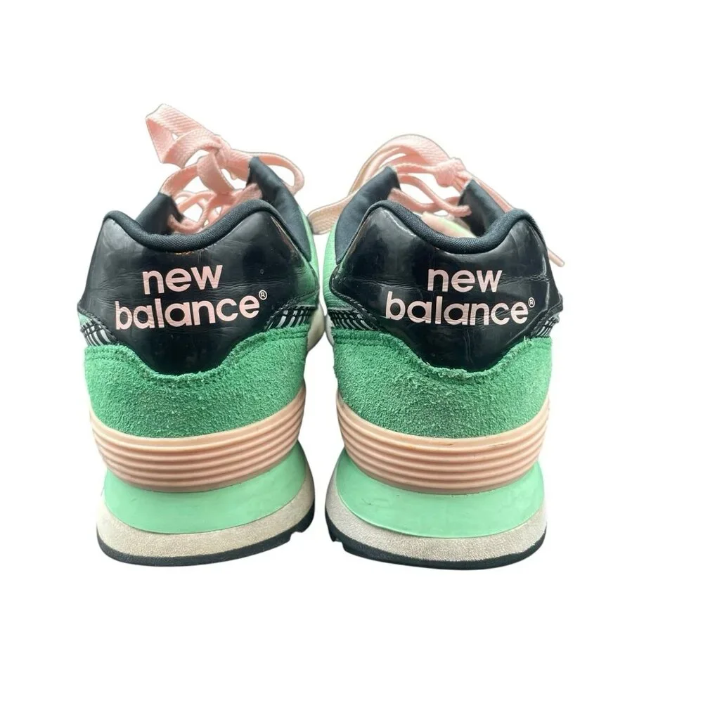 New Balance 574 Classics Palm Springs Sneakers Women’s 11 Green Pink Shoes - Picture 5 of 8